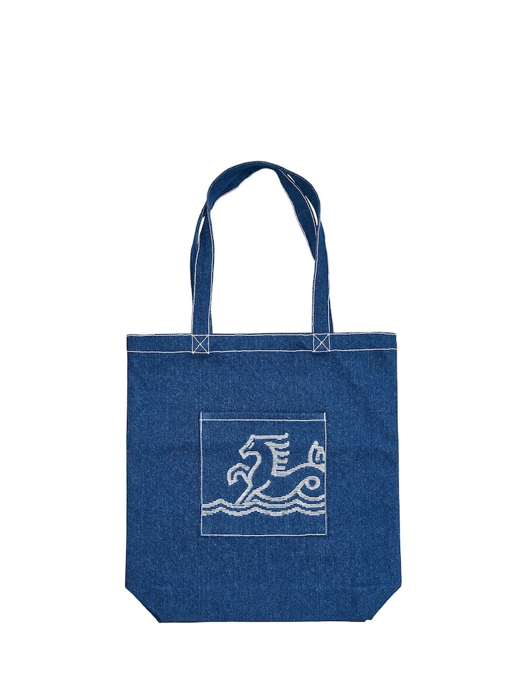 Bedeck of Belfast Midnight Navy Saja 100% Cotton Tote Bag - Image 2 of 4