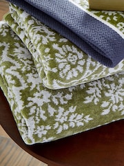 Bedeck of Belfast Sage Green White Elara Towel - Image 2 of 4