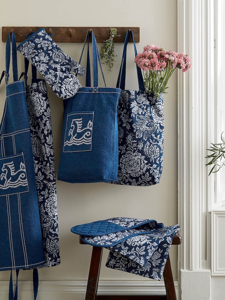 Bedeck of Belfast Midnight Navy Morsan 100% Cotton Tote Bag - Image 1 of 3
