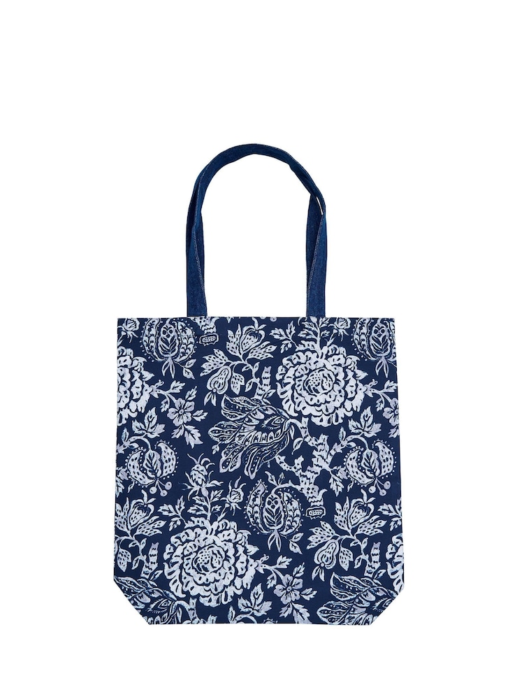 Bedeck of Belfast Midnight Navy Morsan 100% Cotton Tote Bag - Image 3 of 3