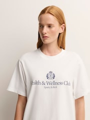 Sporty & Rich White H&W Crest T-Shirt - Image 3 of 9