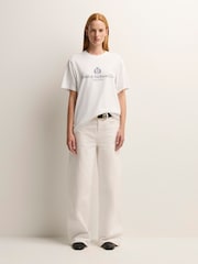 Sporty & Rich White H&W Crest T-Shirt - Image 4 of 9