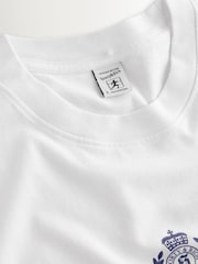 Sporty & Rich White H&W Crest T-Shirt - Image 9 of 9