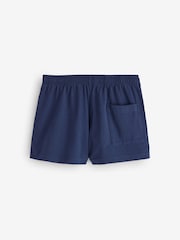 Sporty & Rich Blue New York Crest Embroidered Shorts - Image 2 of 4