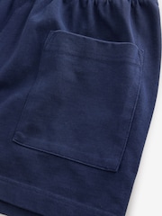 Sporty & Rich Blue New York Crest Embroidered Shorts - Image 4 of 4