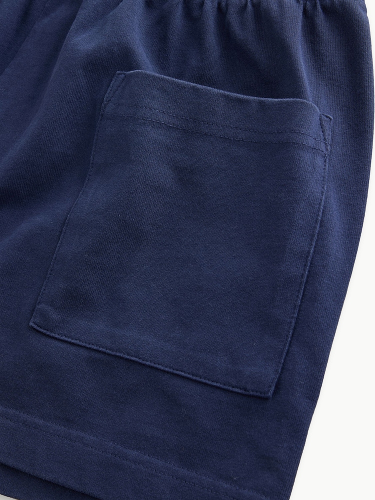 Sporty & Rich Blue New York Crest Embroidered Shorts - Image 9 of 9 Sporty & Rich Blue New York Crest Embroidered Shorts - Image 9 of 9