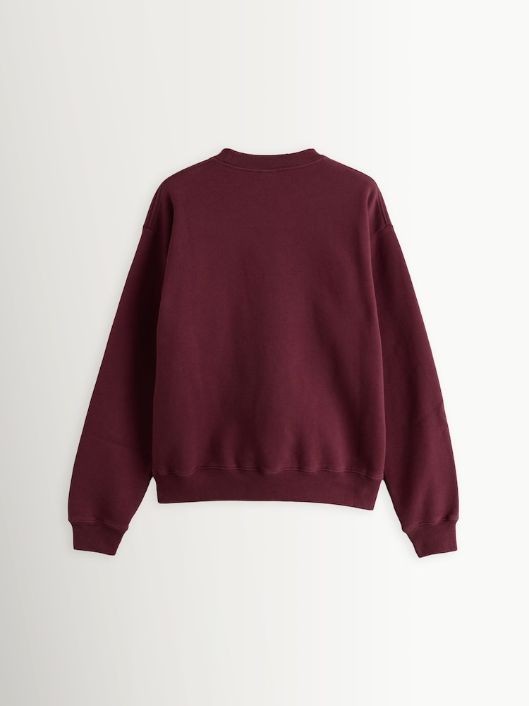 Sporty & Rich Red Beverly Script Crewneck Sweat Top - Image 2 of 4