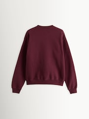 Sporty & Rich Red Beverly Script Crewneck Sweat Top - Image 7 of 9