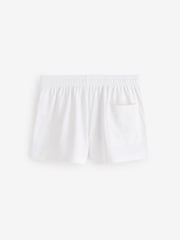 Sporty & Rich White NY Crest Embroidered Disco Shorts - Image 2 of 4