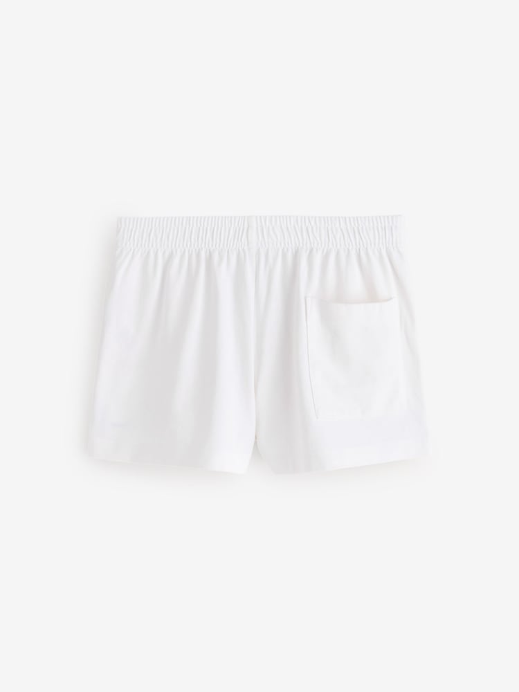 Sporty & Rich White NY Crest Embroidered Disco Shorts - Image 2 of 4 Sporty & Rich White NY Crest Embroidered Disco Shorts - Image 2 of 4