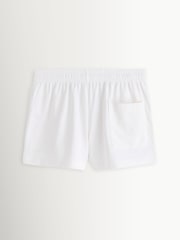 Sporty & Rich White NY Crest Embroidered Disco Shorts - Image 8 of 10
