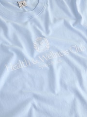 Sporty & Rich Blue Crest T-Shirt - Image 4 of 4