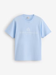 Sporty & Rich Blue Crest T-Shirt - Image 6 of 9