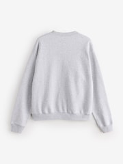 Sporty & Rich Grey Beverly Script Crewneck Sweat Top - Image 7 of 9