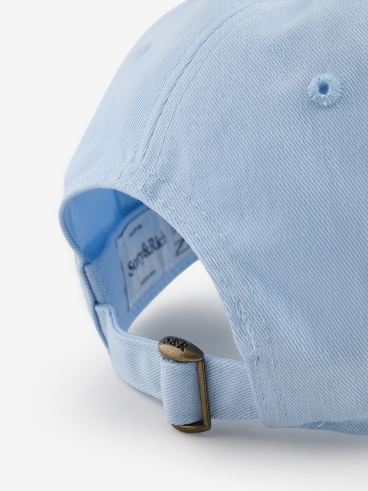 Sporty & Rich Blue New York Crest Embroidered Cap - Image 2 of 3 Sporty & Rich Blue New York Crest Embroidered Cap - Image 2 of 3