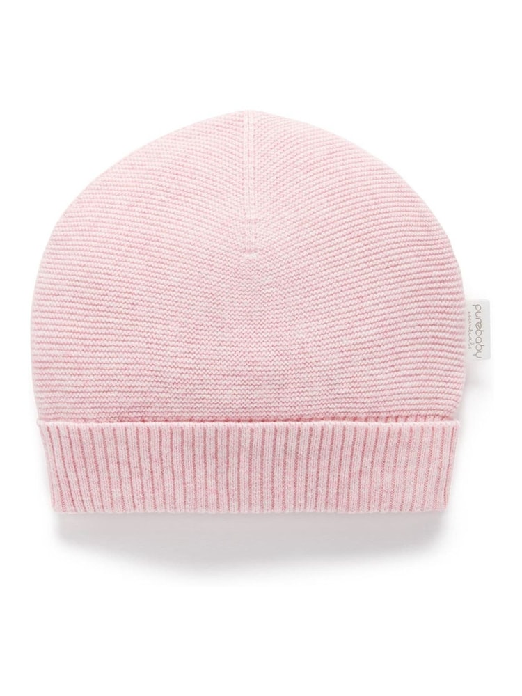 Purebaby Pink Textured Beanie - Image 2 of 3