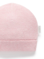 Purebaby Pink Textured Beanie - Image 3 of 3