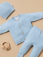 Purebaby Blue Textured Leggings - Image 4 of 4