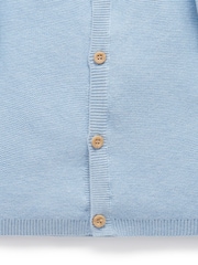 Purebaby Blue Textured Knit Cardigan - Image 4 of 5