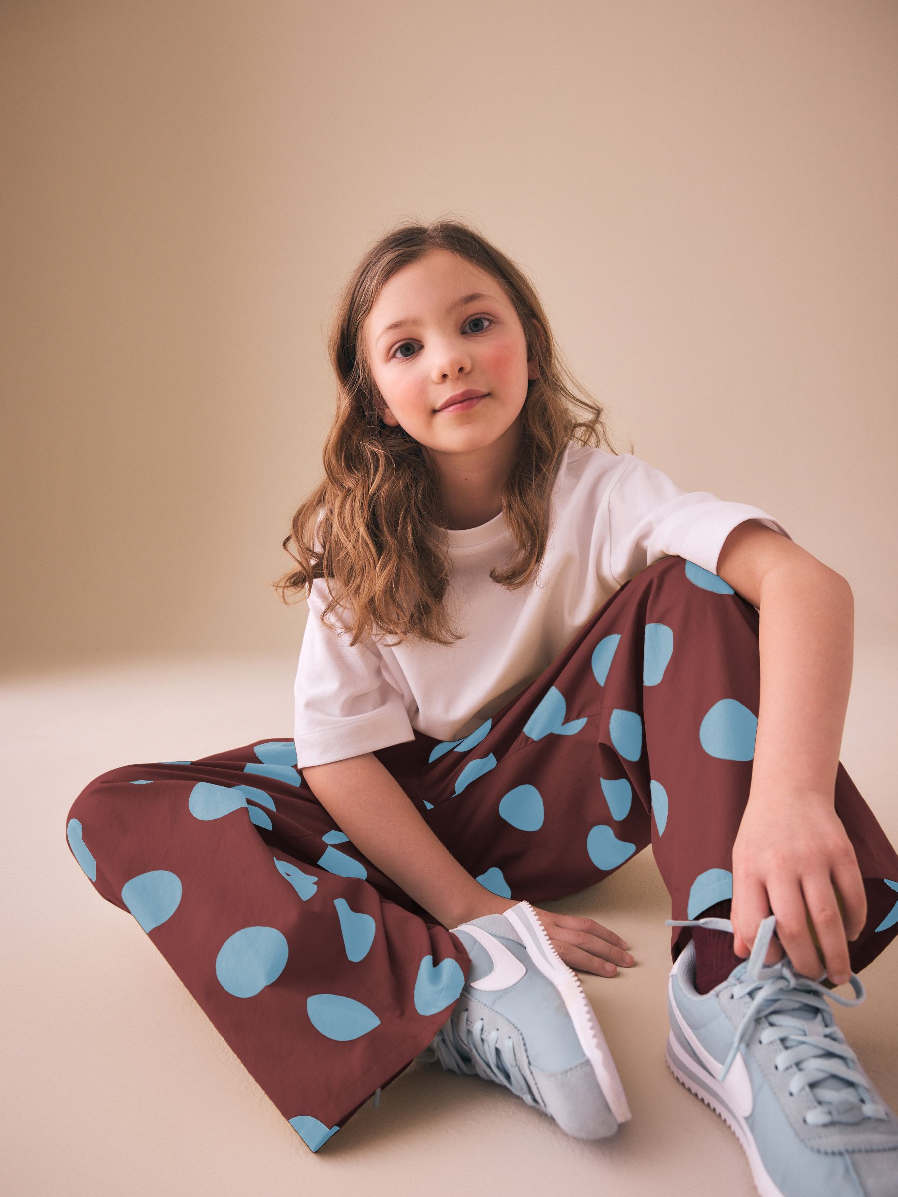 Buy Chocolate Brown Spot Pullon Barrel Trousers (3-16yrs) from