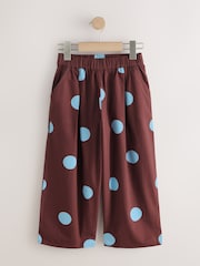 Chocolate Brown Spot Pullon Barrel Trousers (3-16yrs) - Image 1 of 4