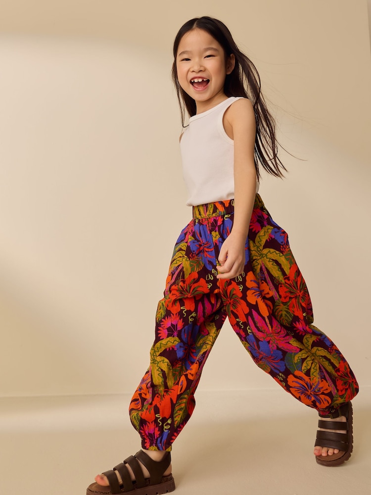 Tropical Print Hareem Trousers (3-16yrs) - Image 1 of 4