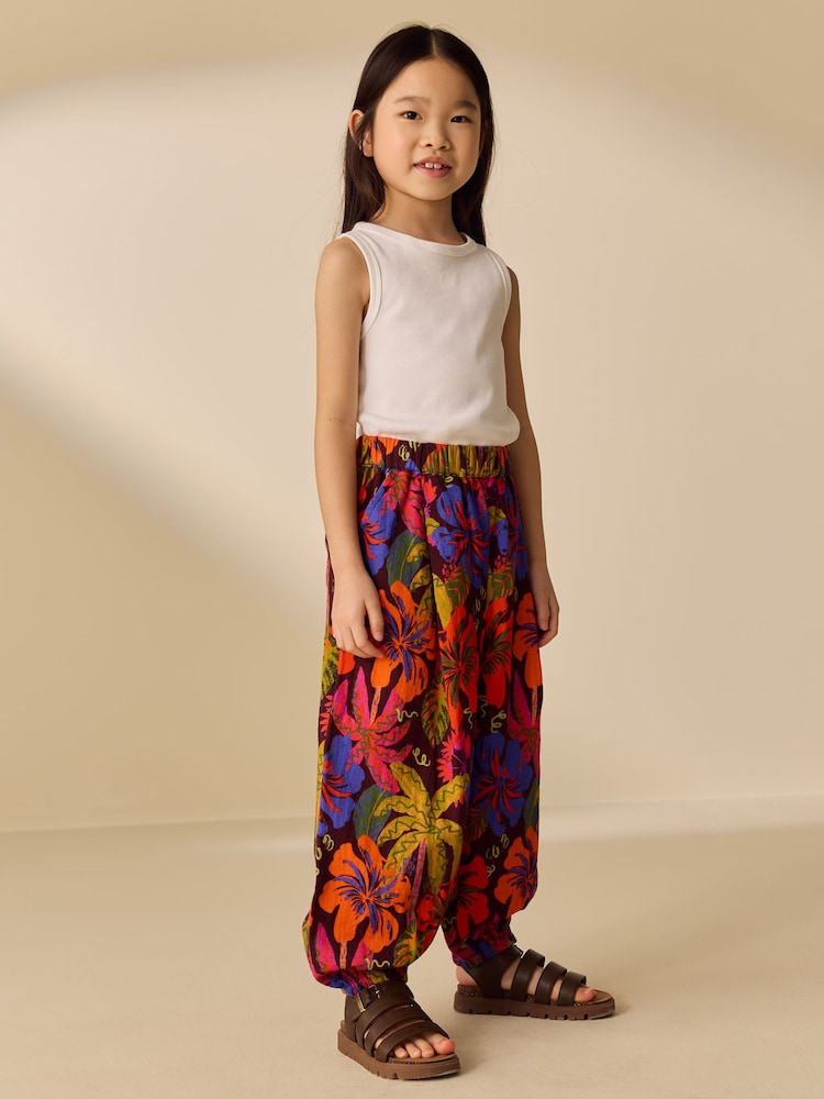 Tropical Print Hareem Trousers (3-16yrs) - Image 4 of 4