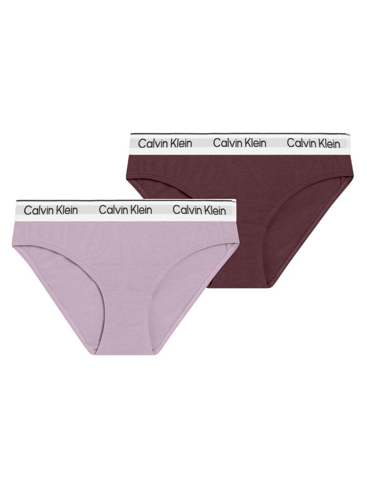 Calvin Klein Pink Modern Cotton Bikini Briefs 2 Pack - Image 1 of 1 Calvin Klein Pink Modern Cotton Bikini Briefs 2 Pack - Image 1 of 1