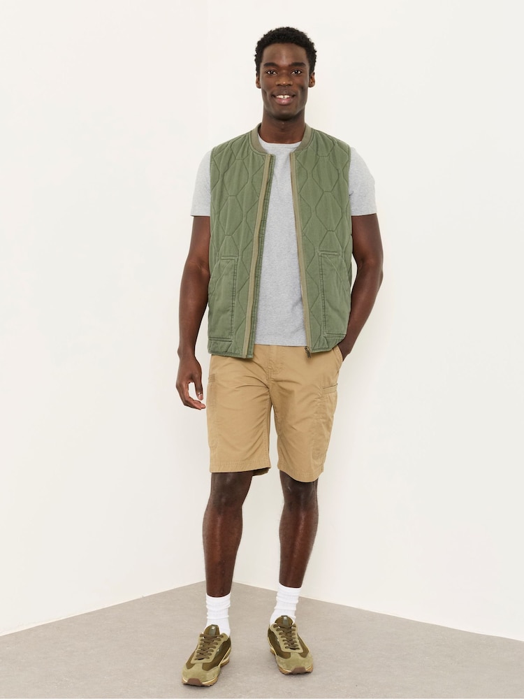 FatFace Burley Light Stone Lightweight Cargo Shorts - Image 2 of 4
