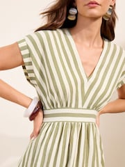 Friends Like These V-Neck Capped Sleeve Midi Dress - Image 2 of 4