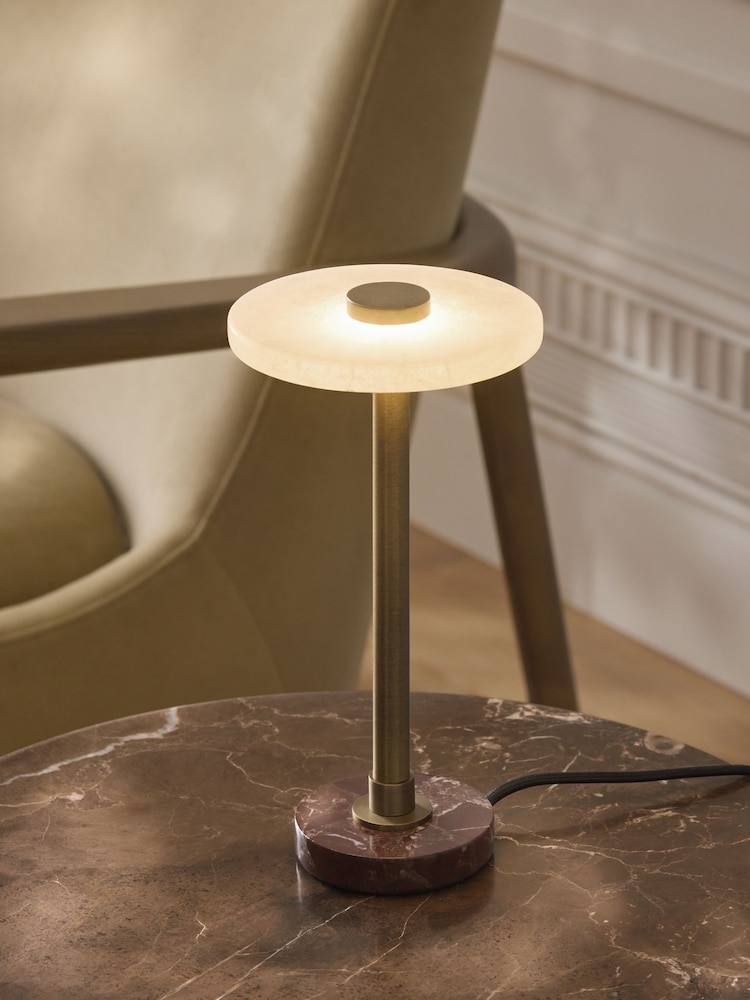 White Medina Mains Operated Table Lamp - Image 1 of 8
