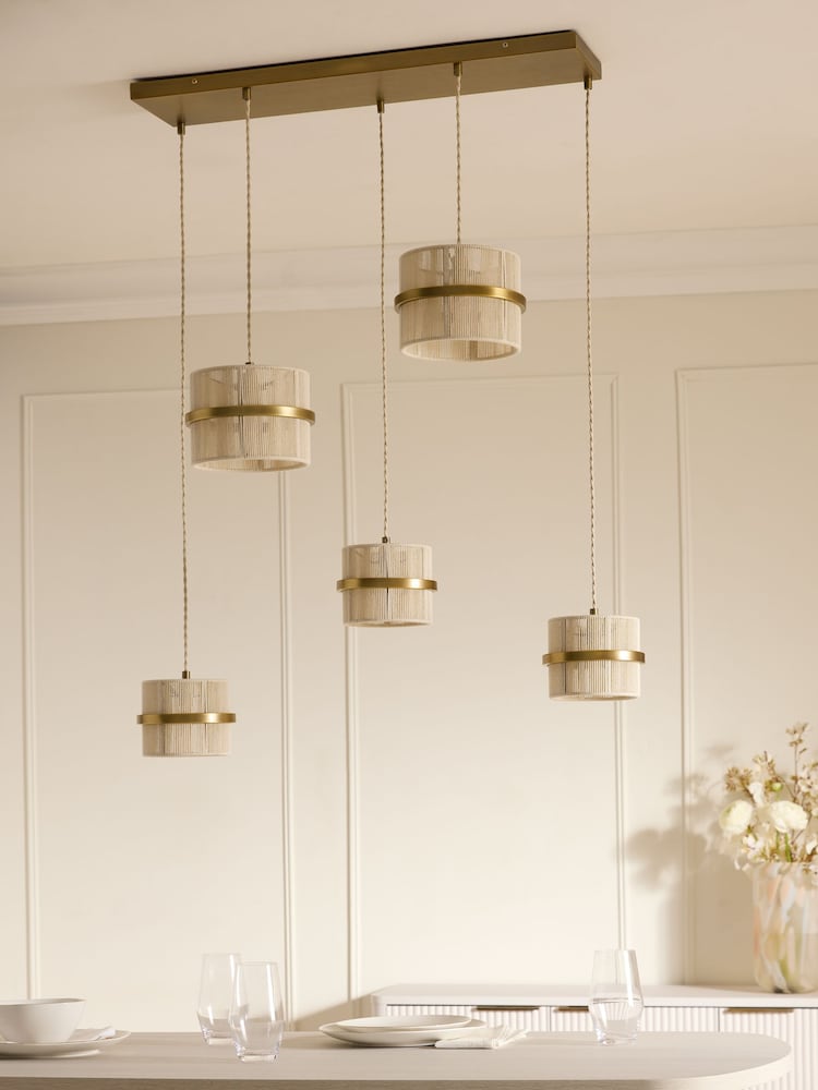Ivory Helmdon 5 Light Linear Pendant - Image 2 of 5