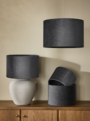 Slate Blue Plush Chenille Drum Easy Fit Shade - Image 2 of 5