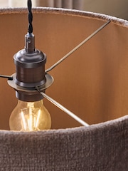 Mink Brown Plush Chenille Drum Easy Fit Shade - Image 5 of 7