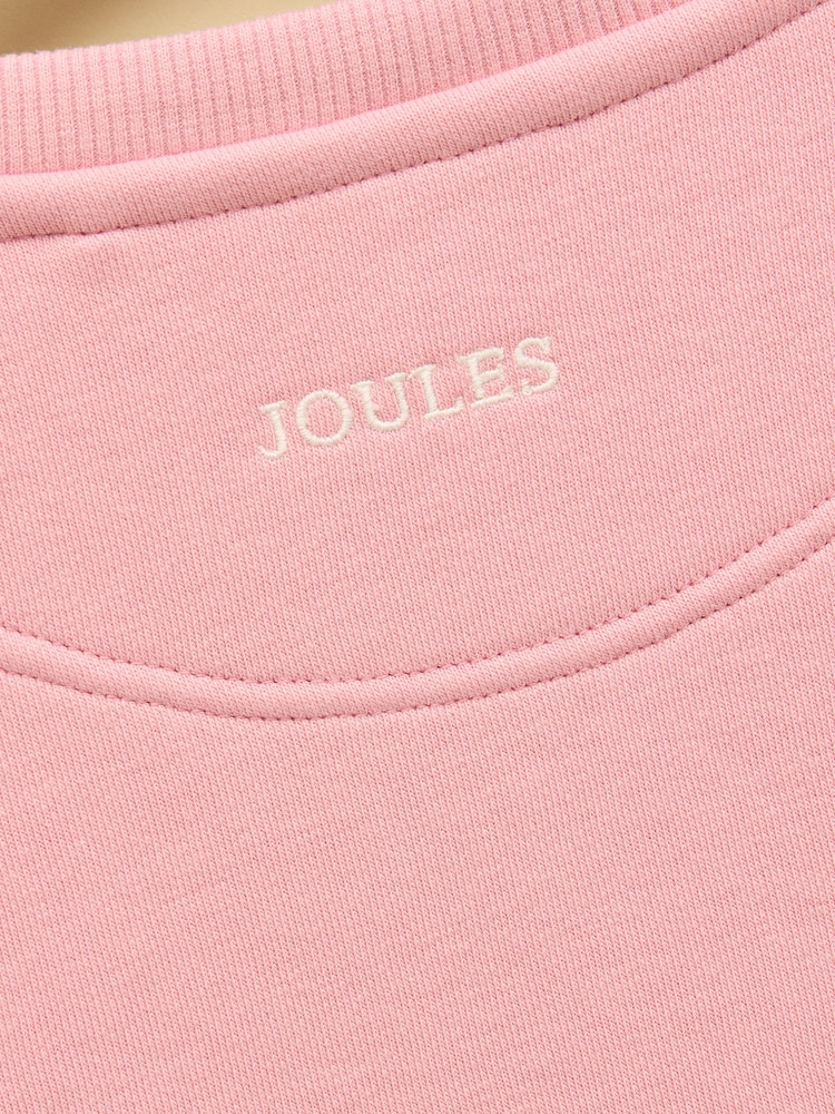 Joules Kids' Sundaze Light Pink Slogan Crew Neck Sweatshirt - Image 7 of 7 Joules Kids' Sundaze Light Pink Slogan Crew Neck Sweatshirt - Image 7 of 7