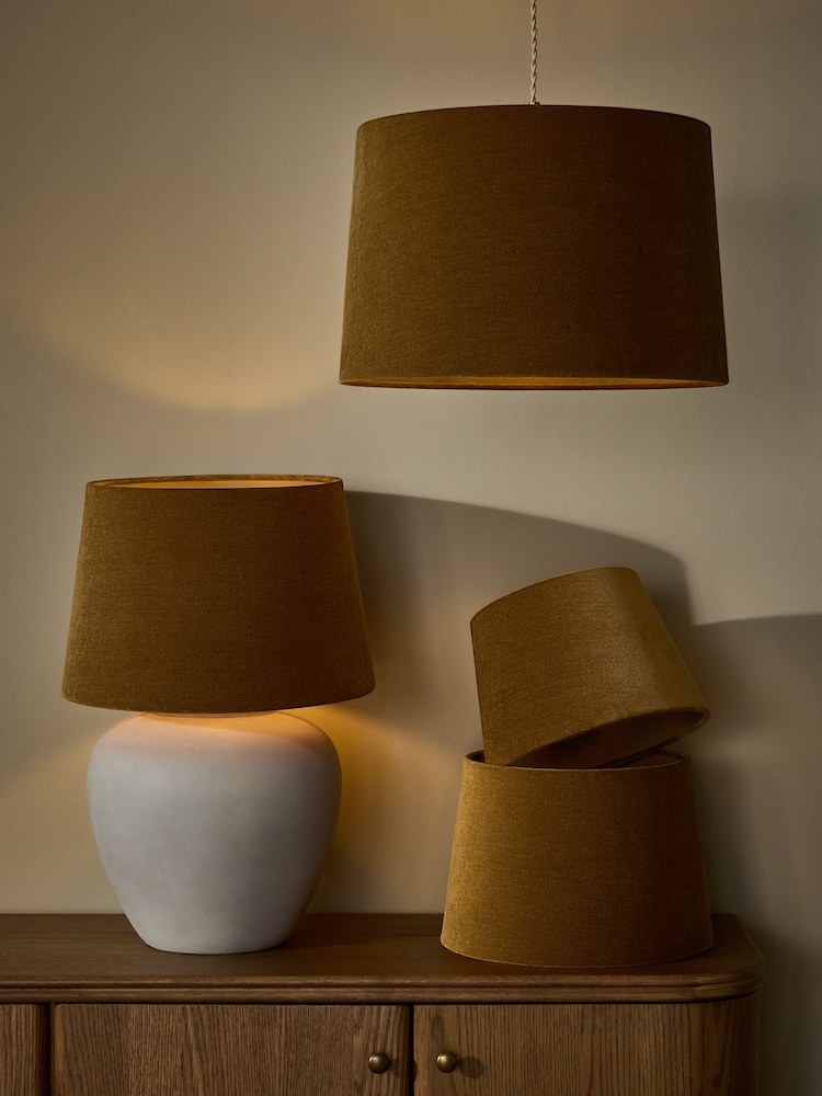 Avslappet Chenille-skjerm med konisk passform - Bilde 1 av 7 Avslappet Chenille-skjerm med konisk passform - Bilde 1 av 7