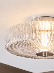 Chrome Lexington Large Flush Fitting Ceiling Light - Image 3 of 6