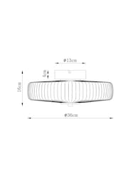 Chrome Lexington Large Flush Fitting Ceiling Light - Image 6 of 6