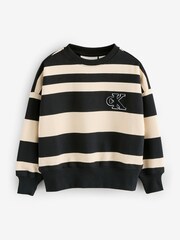 Calvin Klein Black Striped Sweatshirt - Image 1 of 1