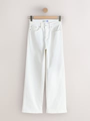 White High Rise Stretch Wide Leg Jeans - Image 6 of 8