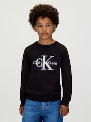 Calvin Klein Black Monogram Sweatshirt - Image 1 of 5