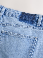 Hellblau - Wide Leg Raw Hem Cropped Jeans - Bild 10 von 10