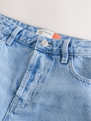 Hellblau - Wide Leg Raw Hem Cropped Jeans - Bild 8 von 10