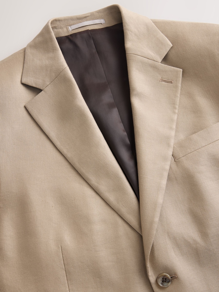kameno siva - ozek kroj - Blazer iz lanene mešanice N. Premium z raztegljivim in liocelom TENCEL™ - Slika 11 iz 11