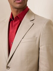Stone Slim Fit N. Premium Linen Blend Blazer with Stretch and Tencel Lyocell - Image 6 of 6