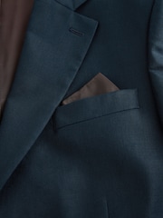 Azul marino - Corte slim - N. Premium Linen Blend Blazer with Stretch and Tencel Lyocell - Imagen 10 de 11