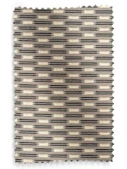 Black/White Metallic Broken Stripe Upholstery Swatch - Image 1 of 1