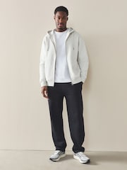 Grey Marl Cotton Rich Lightweight Jersey Zip Through Hoodie - Image 2 of 8