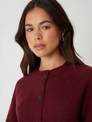 Threadbare Red Button Up Knitted Cardigan - Image 3 of 4