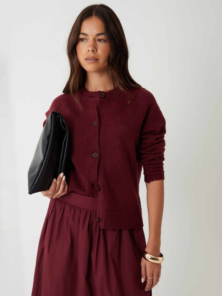 Threadbare Red Button Up Knitted Cardigan - Image 4 of 4 Threadbare Red Button Up Knitted Cardigan - Image 4 of 4